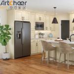 Skinny Shaker Cabinets in Oak Color Made of Solid Birch Wood for Customized
