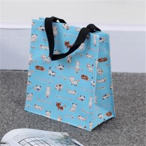 Wholesale 25*35 35*40 40*45 Blue Collapsible Grocery Bag Silk Screen Logo Canvas Gift Bags from china suppliers