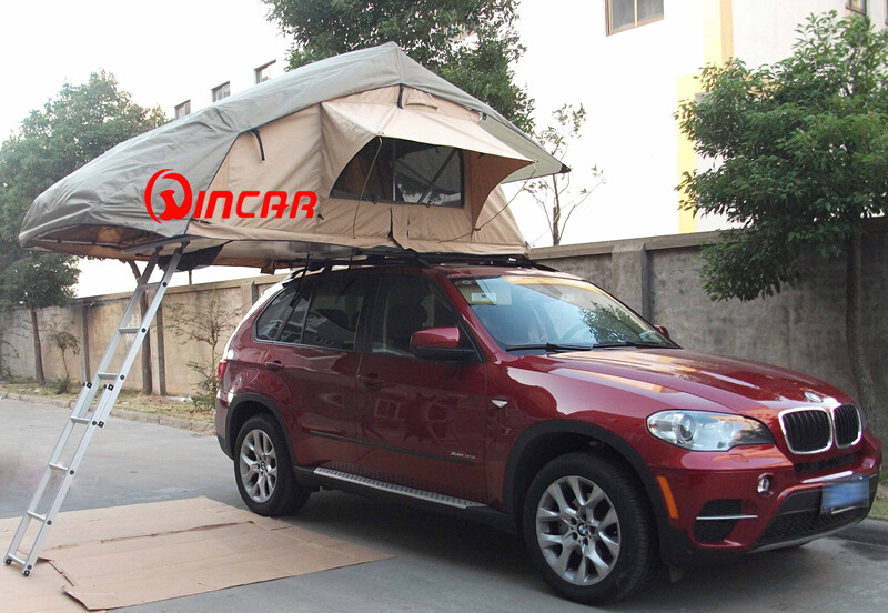 Waterproof polyester roof tent with bottom shield ripstop canvas roof top tent from Ningbo