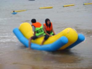 Wholesale Playing Center Single Tube Inflatable Water Seesaw For A Couple Of Adults from china suppliers