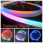 24v led neon digital light 14*26mm battery powered neon rope lights
