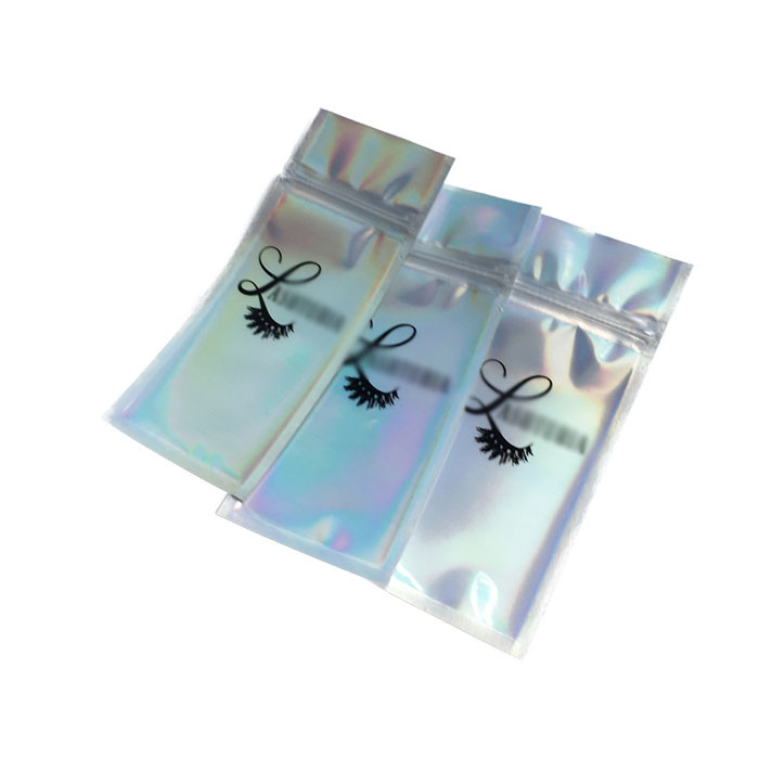 Custom Printing Clear Front Eyelash Glue Packaging Bags k Plastic BagTransparent Window Makeup Brushes