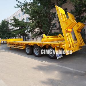 Wholesale Excavator Transport CIMC 60T Tri Axle Low Bed Trailer from china suppliers