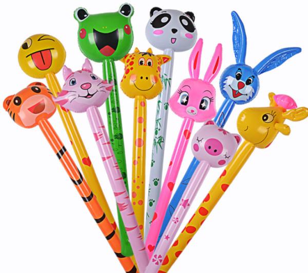 Cartoon Animal Inflatable Long Hammer No wounding weapon Stick Children Toys ,