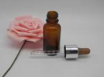 Non Spill Empty Makeup Glass Dropper Bottles Round Shape For Body Oil