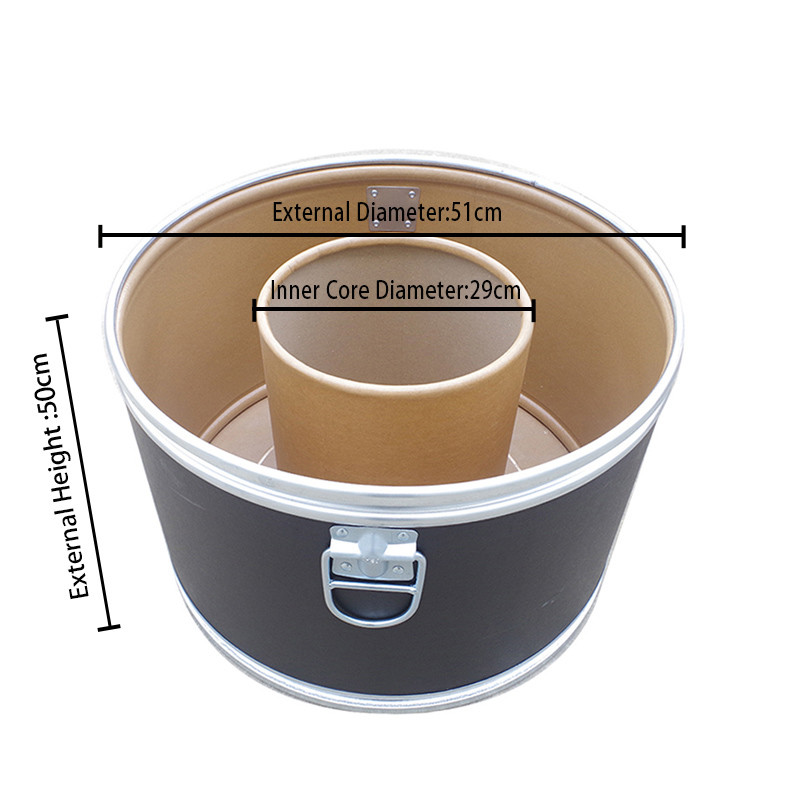 OD 51cm Fiber Cable Drum Central Core Fiber Drum With Lid For Wires