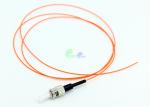 White / Orange ST Fiber Optic Pigtail , 50 / 125 Simplex 2M Fiber Pigtail