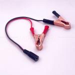 Male Female DC Jack Plug 5.5x2.1mm to Alligator Clips Car Charger Power Supply