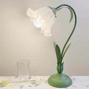Wholesale Nordic Restaurant Decorative Glass Table Lamp Flower Shaped Modern Bedside Table Lamp from china suppliers