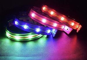 Wholesale Water Resistant LED Dog Collar USB Rechargeable 3 Light Mode Reflective Glow In The Dark from china suppliers