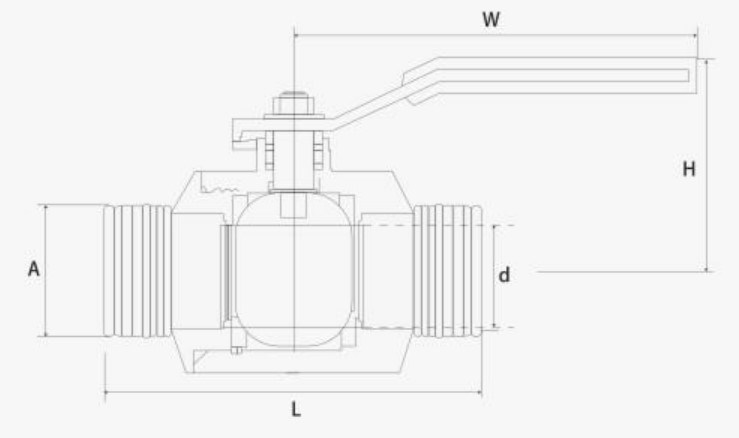 High Quality CF8 Stainless Steel 2PC Ball Valve with NPT/BSPP/BSPT Thread