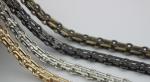 Fashionable classical high quality light gold 12 mm width three rows metal chain