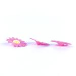 Pink Daisy Edible Wafer Paper Flowers , Personalised Edible Cupcake Toppers