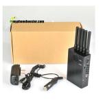 5 Antennas 2.5w Handheld Cellphone Jammer Blocker GSM 3G 4G LTE Wifi GPS