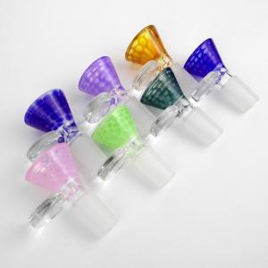 Wholesale Colorful Glass Bongs Accessories Herb Dry Glass Slides 14mm Male For Smoking Tools from china suppliers