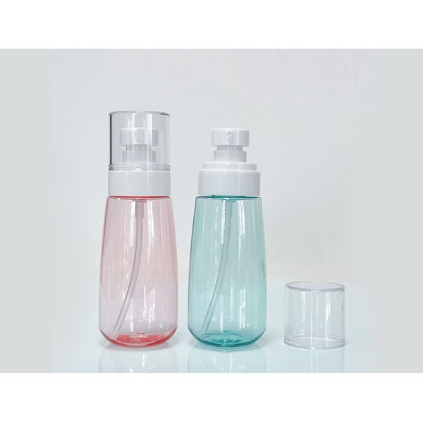 Private Logo Blue Plastic Cosmetic Bottle 60ml 2oz Liquid Fine Mist Sprayer