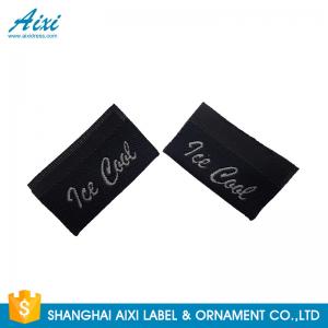 Wholesale Black Color Personalized Custom Fabric Labels For Clothes , Logo Design from china suppliers