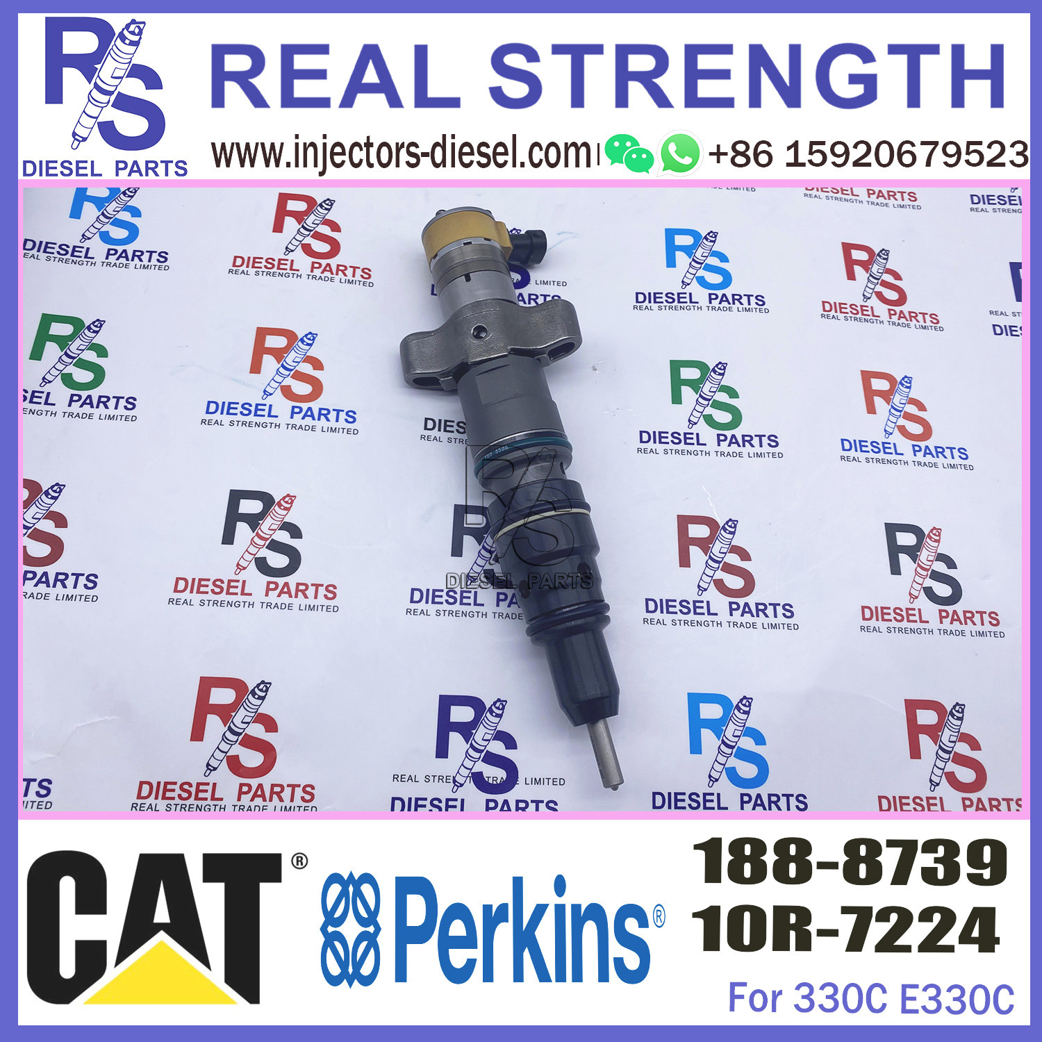 Diesel Engine Fuel Injector Excavator Accessories Diesel Motor Parts 1888739 188-8739 for Caterpillar CAT 330C E330C