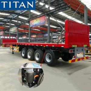 Wholesale 4 axle flatbed 53 ft container flatbed truck trailer for sale from china suppliers