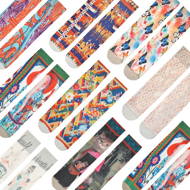 Fashion Novelty Unisex Blank Sublimation Socks Custom Digital 3D Printed Socks