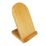 Desktop Phone holder 10W Bamboo made fast Charging Portable Wireless Charger 9V