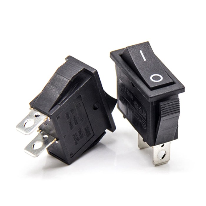 KCD3 Single Pole Black 2 Position On Off Rocker Switch