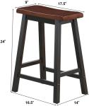 Wood Vintage Padded Breakfast Bar Stools Modern Backless Design Indoor Furniture