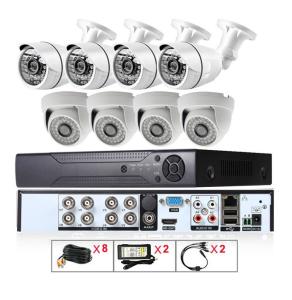 Wholesale 5W 1920x1080 8chs 3.6mm Lens 1/3&quot; CMOS CCTV Camera Kit from china suppliers