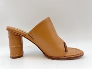 Wholesale Soft Cow Leather Womens Dress Shoes OEM Tan Open Toe Thong Sandals from china suppliers