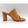 Buy cheap Soft Cow Leather Womens Dress Shoes OEM Tan Open Toe Thong Sandals from wholesalers
