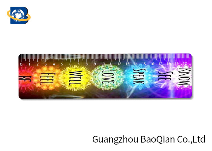OEM PVC Plastic Rulers Printed , 3DCustom Lenticular Printing Measuring Straight Ruler