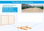 Powder Coated Red Construction Site Fencing Panels 6'x9.5' Mesh 50mm*100mm