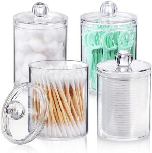 Wholesale Clear Plastic Cotton Swab Holder Dispenser For Bathroom from china suppliers