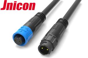 Wholesale Jnicon M12 IP68 Waterproof Power Cable Connector Bayonet 2 Pin Black Blue Color from china suppliers