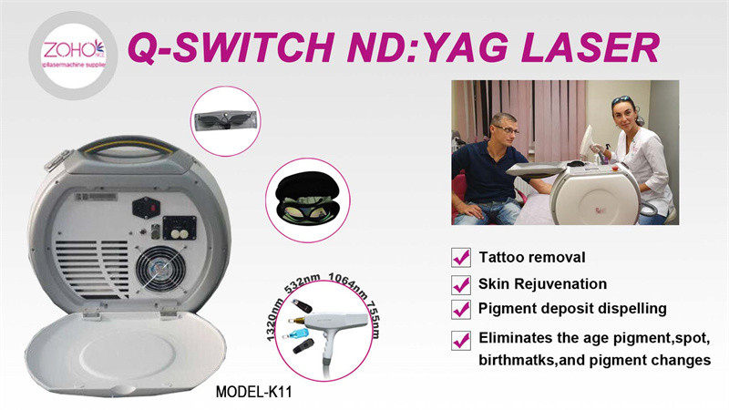 Portable Q Switch Nd Yag Laser Machine Pigment Removal