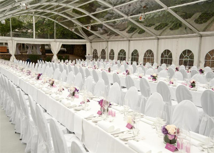 Restaurant Tent With Large Canopies, Clear Outdoor Event Tents With Transparent PVC Roof