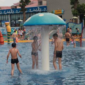 Wholesale Customized Fiberglass / PVC Spray Mushroom Waterpark Equipment For Kids Games from china suppliers