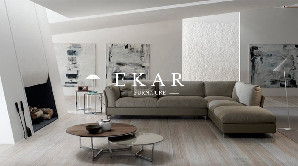 European Style Modern Leather Sectional L Shaped Sofa