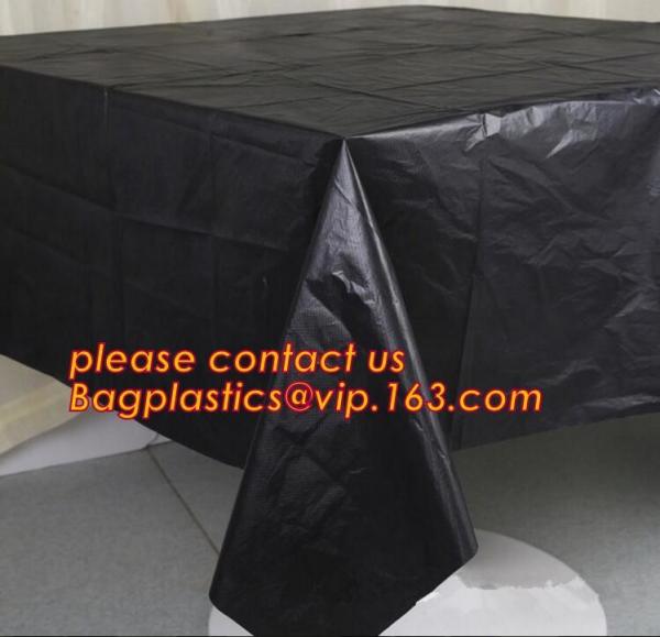 Custom Printed Plastic Waterproof Halloween Table Cloth, custom printed plastic table cover sheet, Household Items Solid