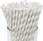 Good Striped 8.25" Bamboo Disposable Paper Straws