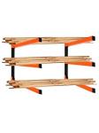 Carbon Steel Wall Mount Wood Organizer and Lumber Storage Metal Rack with 3