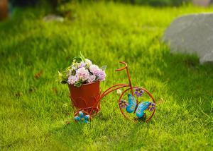 Wholesale Various Color Design Metal Bicycle Shape Garden Pot Home Decoration from china suppliers