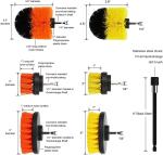 0.6 kg Drill Brush Attachment Set Drill Bit Scrub Brush For Cleaning Grout Car