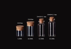Wholesale 24mm 2017 Wholesale Glass Jars Bottles with Cork Lid, Glass Bottles for Storage, Good Quality and Competitive Price from china suppliers