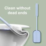 39.6cm Toilet Bowl Brush Silicone Wall Mounted Anti-Roll Anti-Drip Suitable for