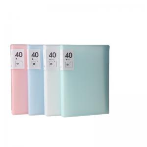 China 40 Pages Candy Color Binder Folder A4 Size Display Book PP Clear Pocket Conference File Folder on sale
