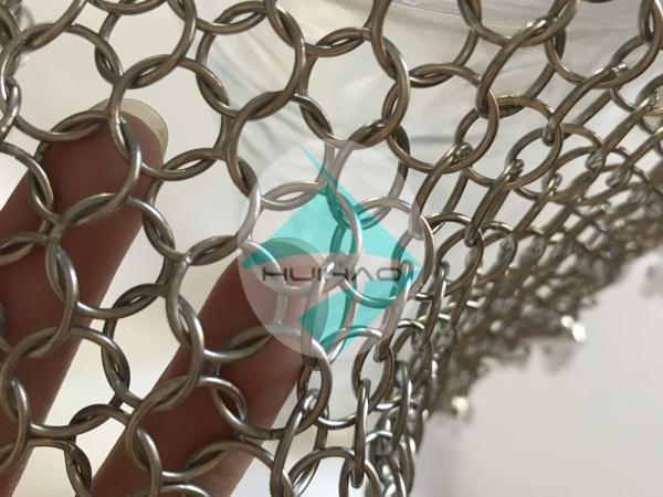 Polished Weld 1.2mm X12mm Stainless Steel Ring Mesh Round For Animal Protection