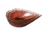 Vintage Gold Rim Drop-Shaped Dessert Salad Bowl, Lead Free Glass Bowls by