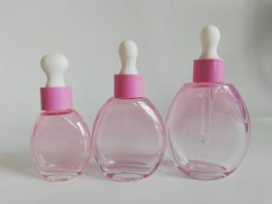 Wholesale Transparent Spray Flat Cosmetic Glass Bottles With Hot Stamping Surface from china suppliers