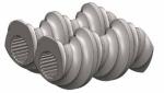 Nitriding Extruder Screw Elements , Extrusion Machine Parts For Toshiba